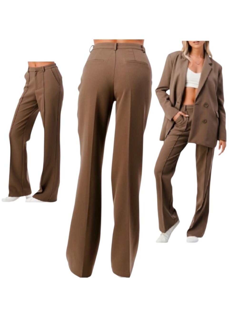 m.n.i Front Seam Wide-Leg Pant